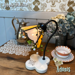 テーブルランプ 【 アドニス Adonis 】 LED対応 フラワー 置き型照明 ステンドグラス ランプ