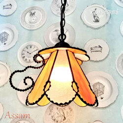 ペンダントランプ 【 アッサム　Assam 】 ステンドグラス ペンダントライト LED対応