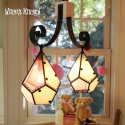 2灯ペンダントランプ 【 ペッシェ　2Lights　Pecher 】 ステンドグラス ペンダントライト LED対応