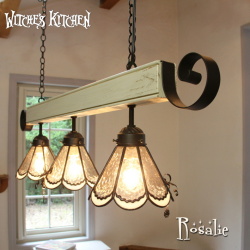 3灯ペンダントランプ 【 ロザリー 3Lights Rosalie 】　ステンドグラス ペンダントライト LED対応