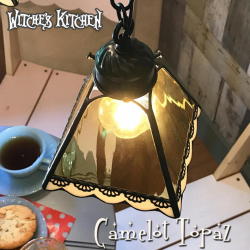 ペンダントランプ 【 キャメロット トパーズ　Camelot Topaz 】 ステンドグラス ペンダントライト LED対応