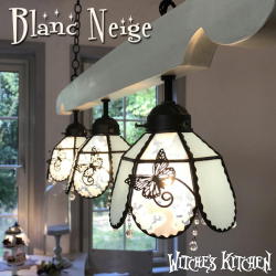 3灯ペンダントランプ 【 ブランネージュ　Blanc Neige 】 ステンドグラス ペンダントライト LED対応