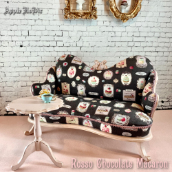 ドール チェア 【 ロッソ チョコレート マカロン Rosso Chocolate Macaron 】 ブライス サイズ 1/6 ドール用 二人掛けソファ 椅子